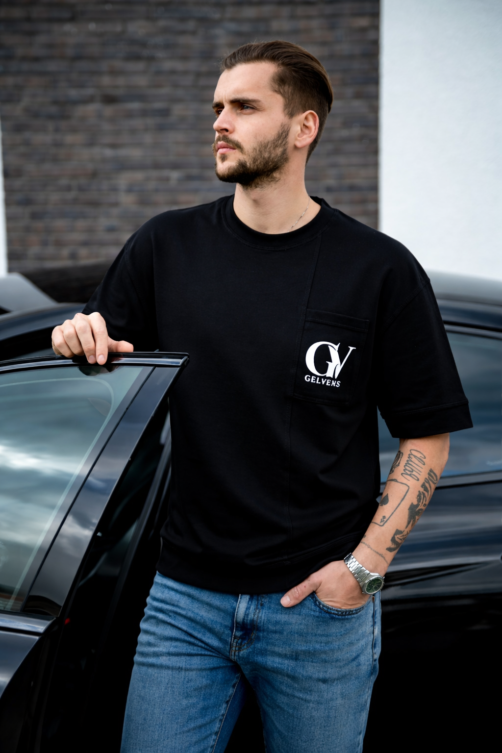 Oversized T-Shirt „GELVENS“ – Stilvoll, modern & vielseitig | Schwarz