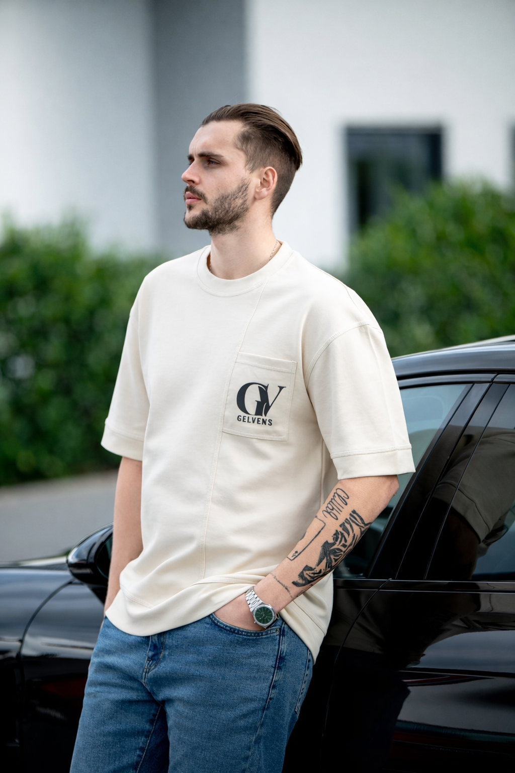 Oversized T-Shirt „GELVENS“ – Stilvoll, modern & vielseitig | Beige