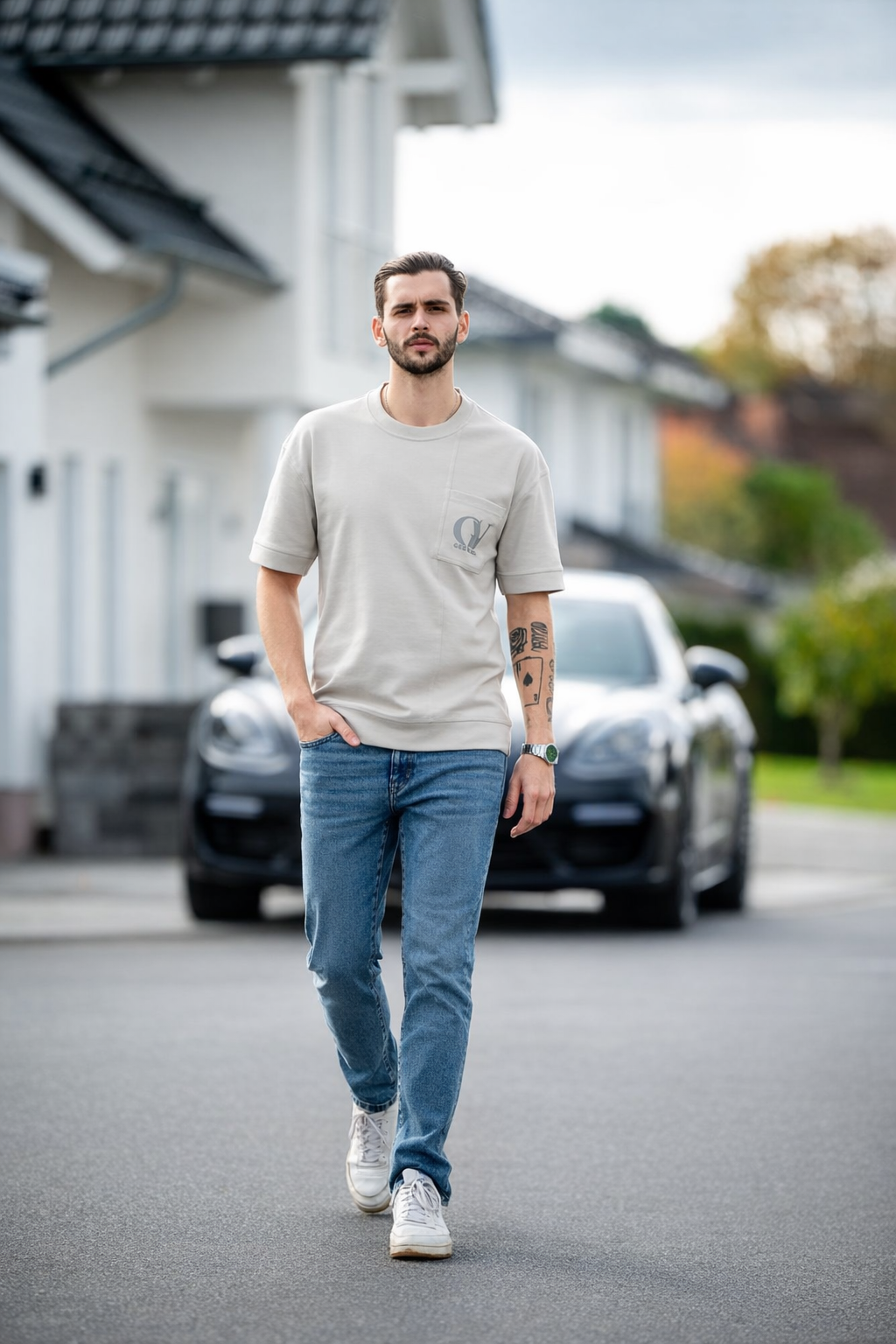 Oversized T-Shirt „GELVENS“ – Stilvoll, modern & vielseitig | Stone